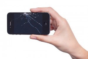 Apple phone display zersplittert