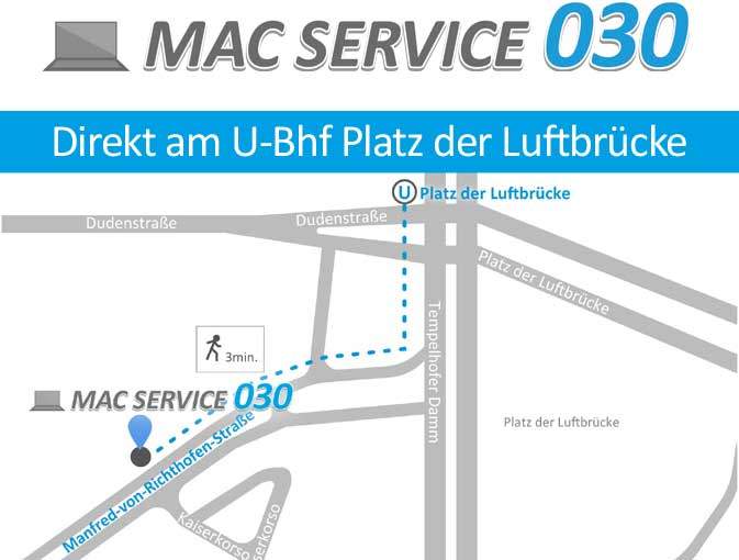 Karte zum Standort MacService030